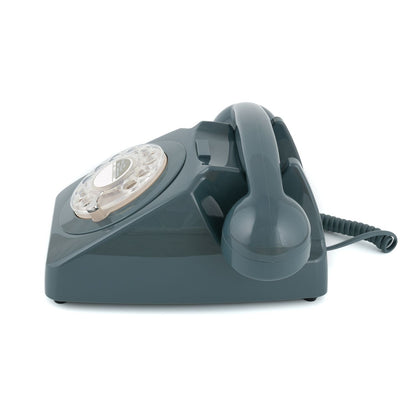 GPO Retro 746 Rotary Telephone - Grey-Home &amp; Garden &gt; Wall Art-PEROZ Accessories