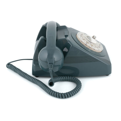 GPO Retro 746 Rotary Telephone - Grey-Home &amp; Garden &gt; Wall Art-PEROZ Accessories