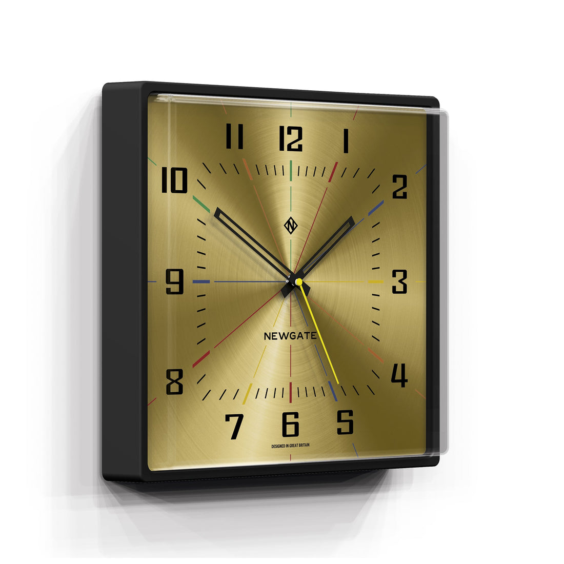 Newgate Box Office Wall Clock Brass-Home &amp; Garden &gt; Decor-PEROZ Accessories