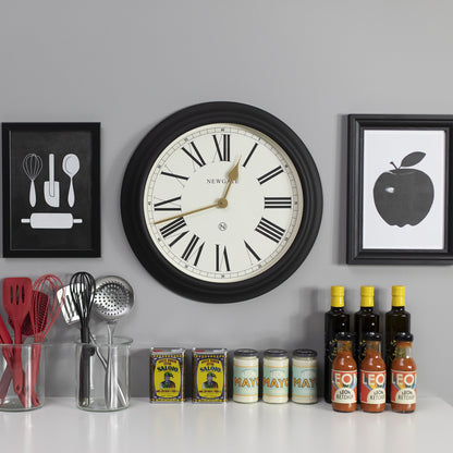 Newgate Chocolate Shop Wall Clock Silicone Cave Black &amp; Cream-Home &amp; Garden &gt; Home Office Accessories-PEROZ Accessories