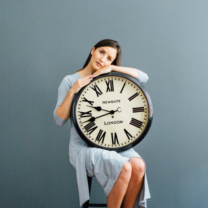Newgate Battersby Clock Black-Home &amp; Garden &gt; Home Office Accessories-PEROZ Accessories