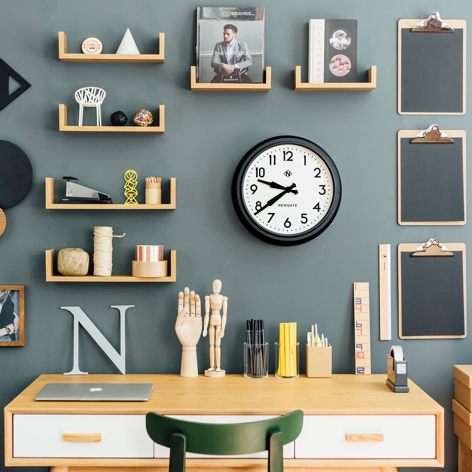 Newgate 50S Electric Clock Black-Home &amp; Garden &gt; Decor-PEROZ Accessories