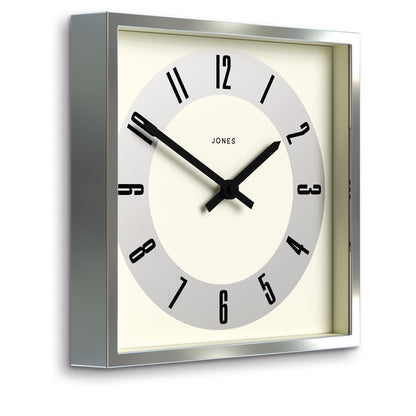 Newgate Jones Box Wall Clock Silver-Home &amp; Garden &gt; Decor-PEROZ Accessories