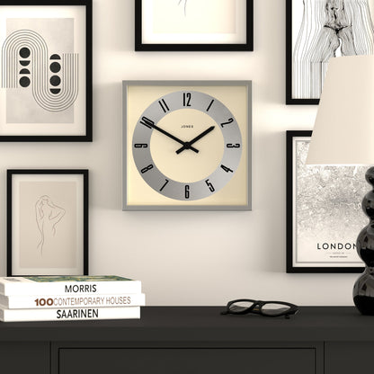Newgate Jones Box Wall Clock Silver-Home &amp; Garden &gt; Decor-PEROZ Accessories