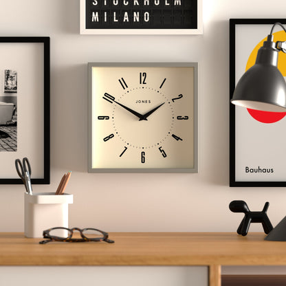 Newgate Jones Box Wall Clock Grey-Home &amp; Garden &gt; Decor-PEROZ Accessories