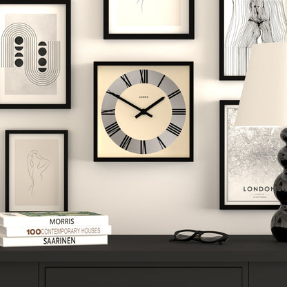 Newgate Jones Box Wall Clock Matte Black-Home &amp; Garden &gt; Decor-PEROZ Accessories