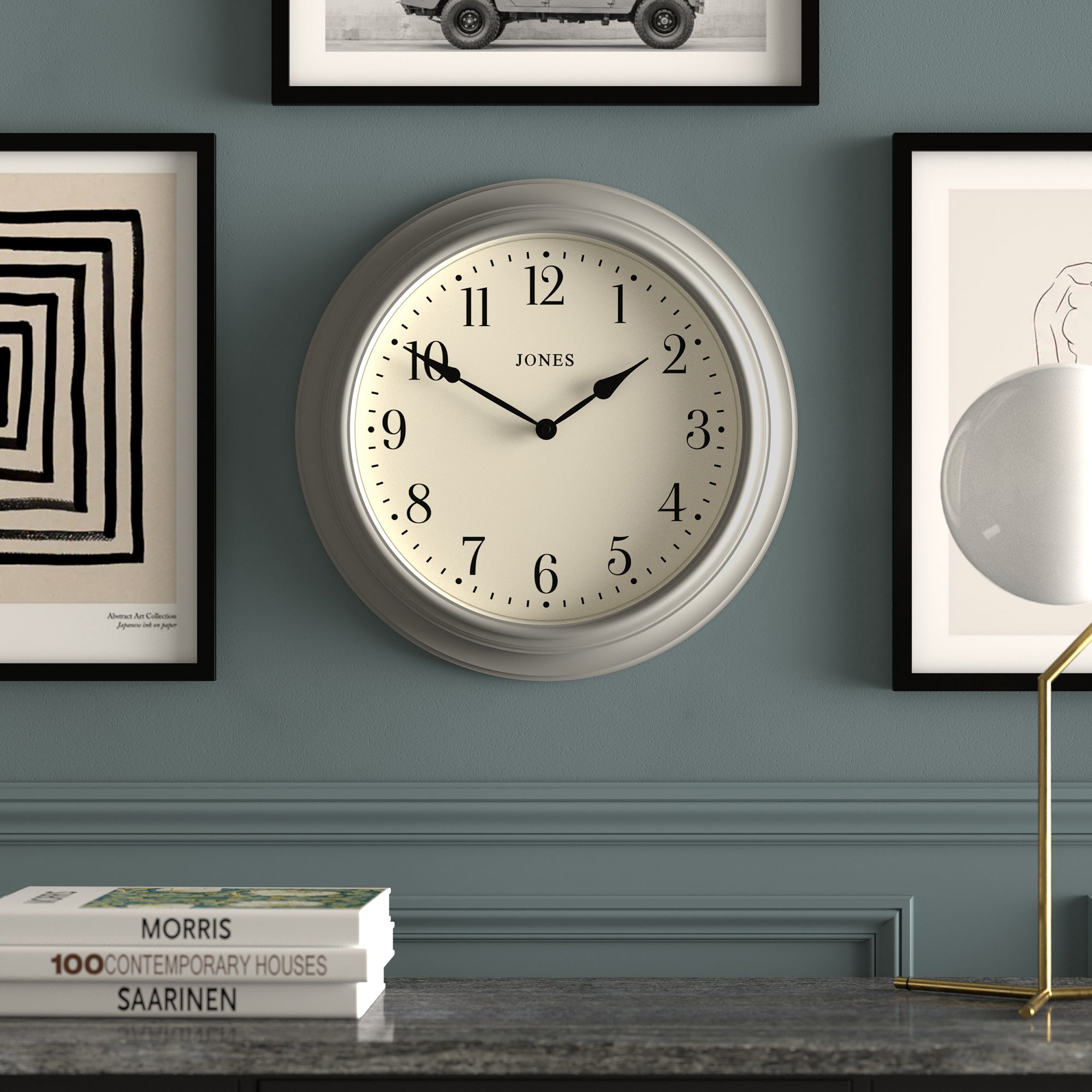 Newgate Jones Supper Club Clock Cloud Grey-Home &amp; Garden &gt; Decor-PEROZ Accessories