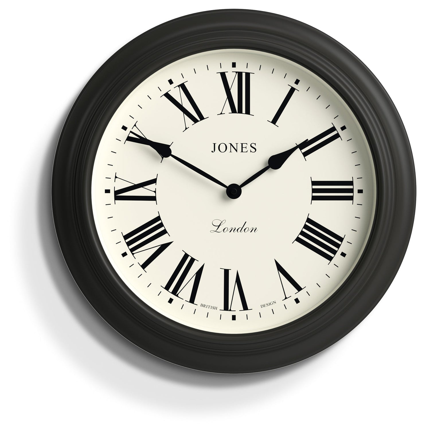 Newgate Jones Supper Club Clock Charcoal Grey-Home &amp; Garden &gt; Decor-PEROZ Accessories