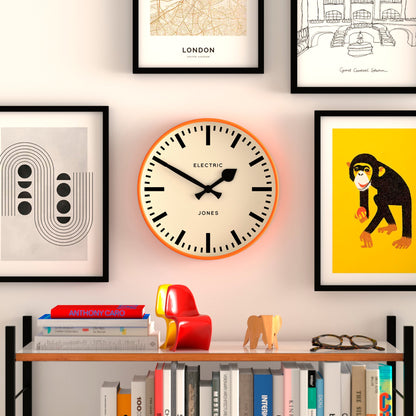 Newgate Jones Railway Wall Clock Orange-Home &amp; Garden &gt; Decor-PEROZ Accessories