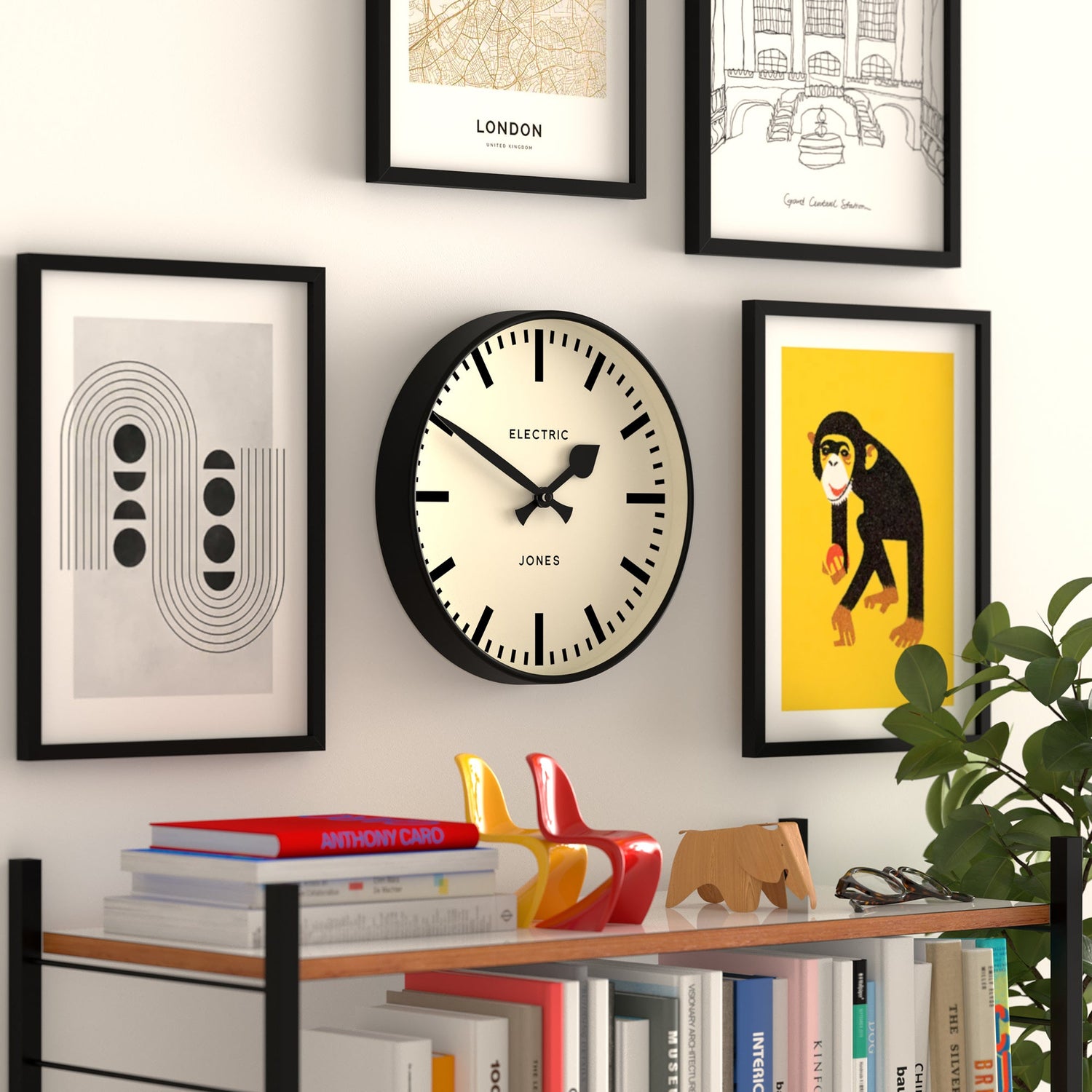 Newgate Jones Railway Wall Clock Black-Home &amp; Garden &gt; Decor-PEROZ Accessories