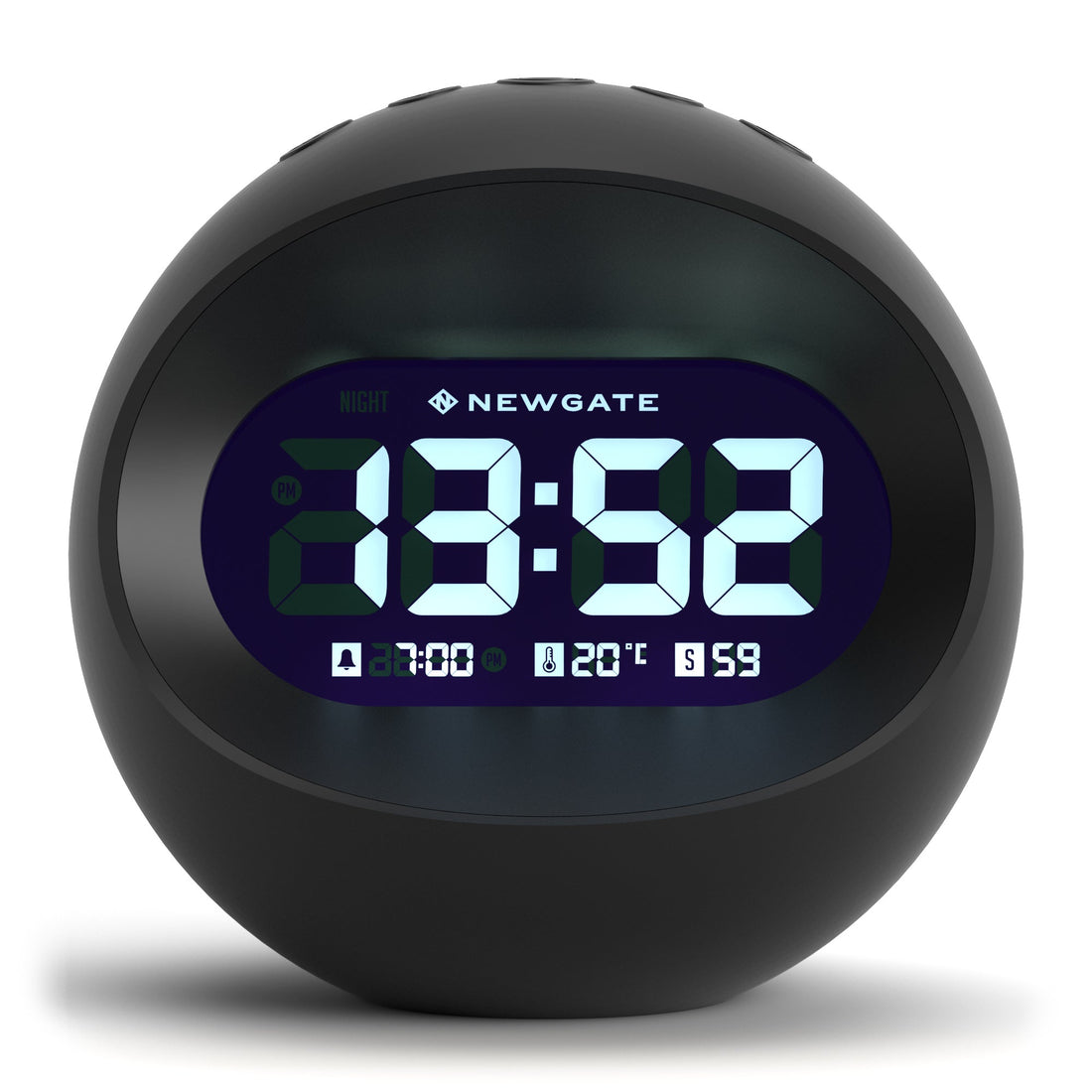 Newgate Centre Of The Earth Lcd Alarm Clock Black-Home &amp; Garden &gt; Decor-PEROZ Accessories