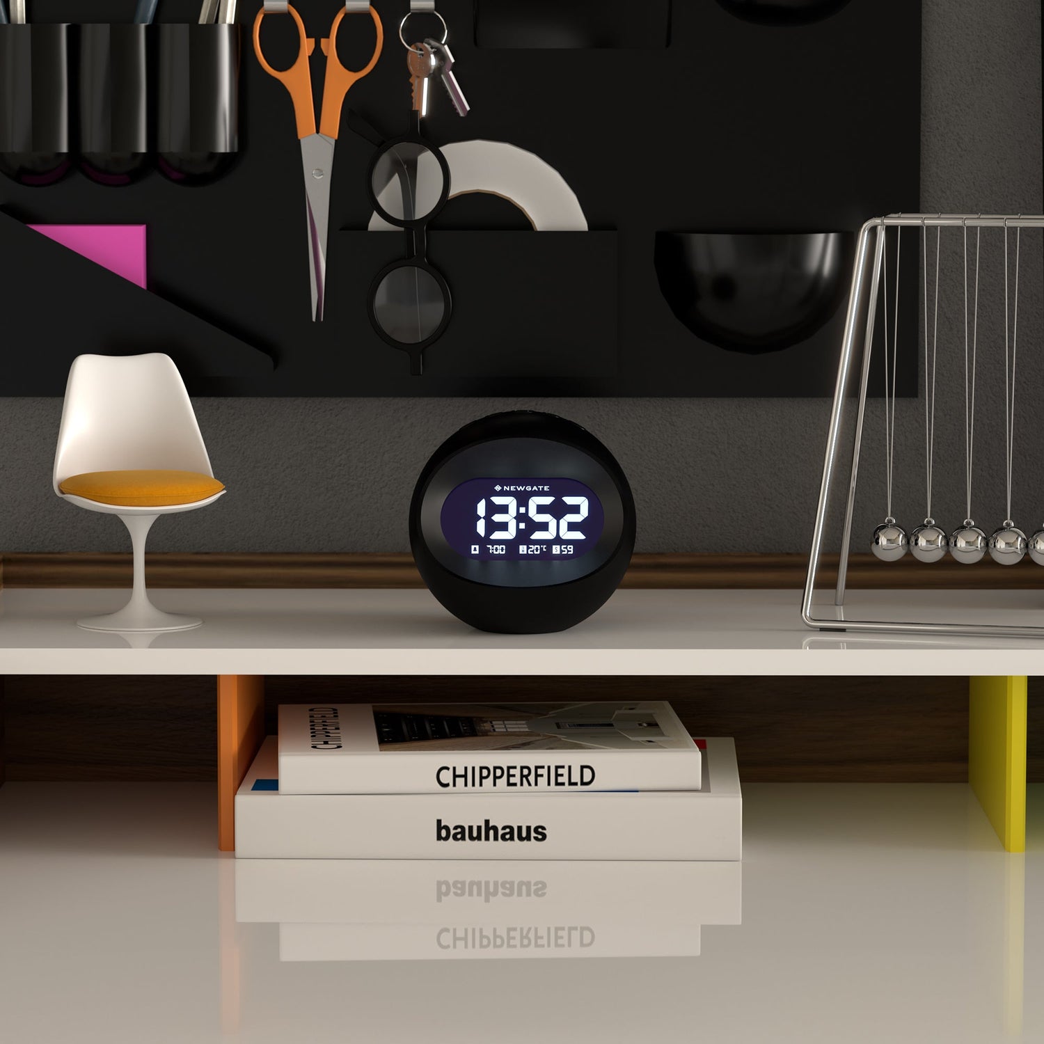 Newgate Centre Of The Earth Lcd Alarm Clock Black-Home &amp; Garden &gt; Decor-PEROZ Accessories