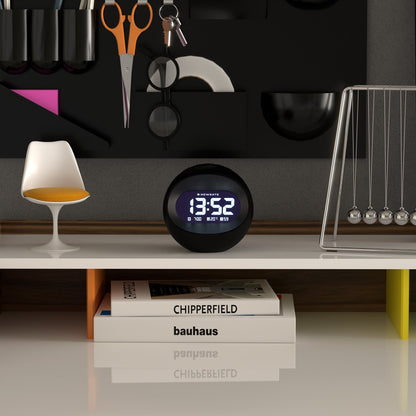 Newgate Centre Of The Earth Lcd Alarm Clock Black-Home &amp; Garden &gt; Decor-PEROZ Accessories