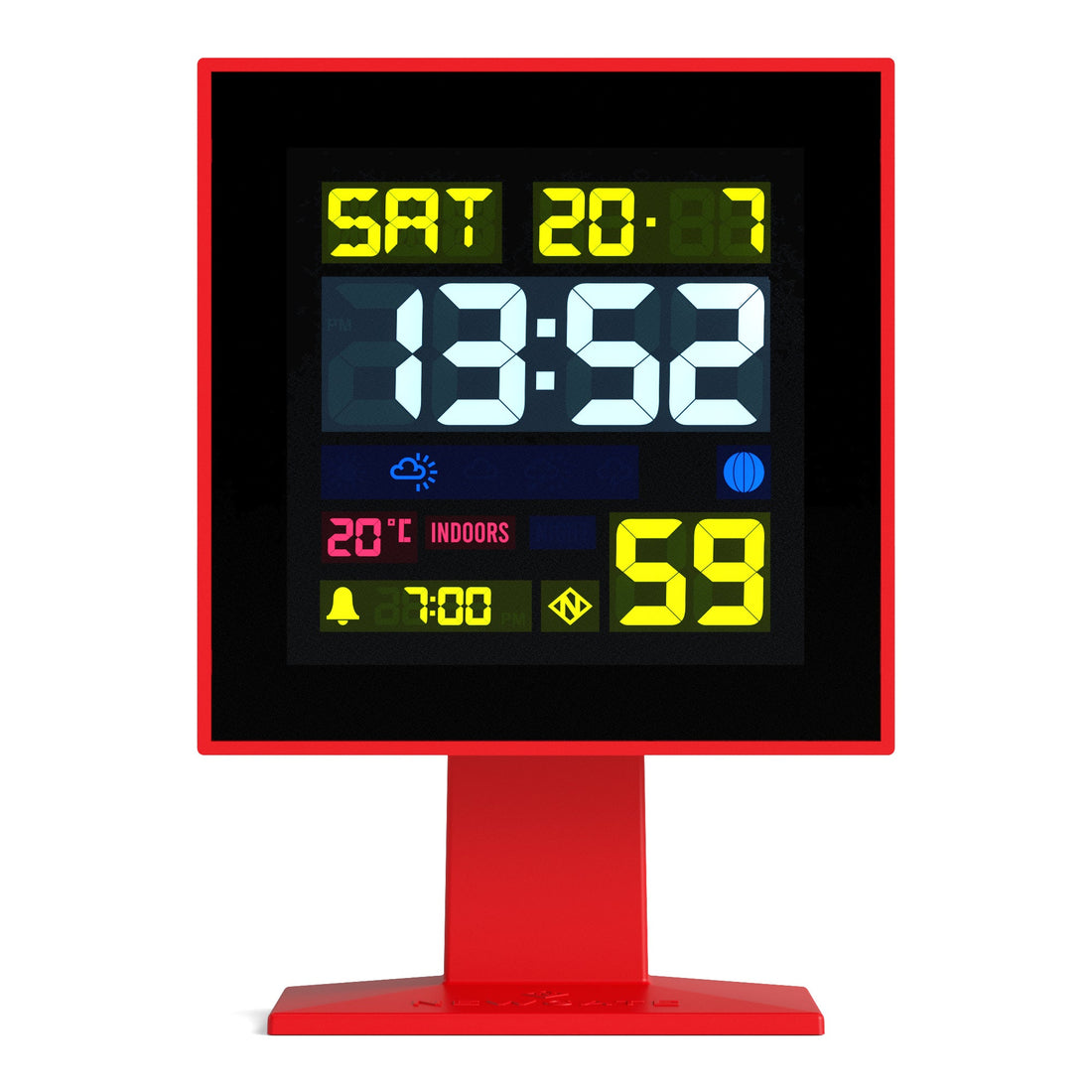 Newgate Monolith Lcd Alarm Clock Fire Engine Red-Home &amp; Garden &gt; Decor-PEROZ Accessories