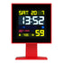 Newgate Monolith Lcd Alarm Clock Fire Engine Red-Home & Garden > Decor-PEROZ Accessories