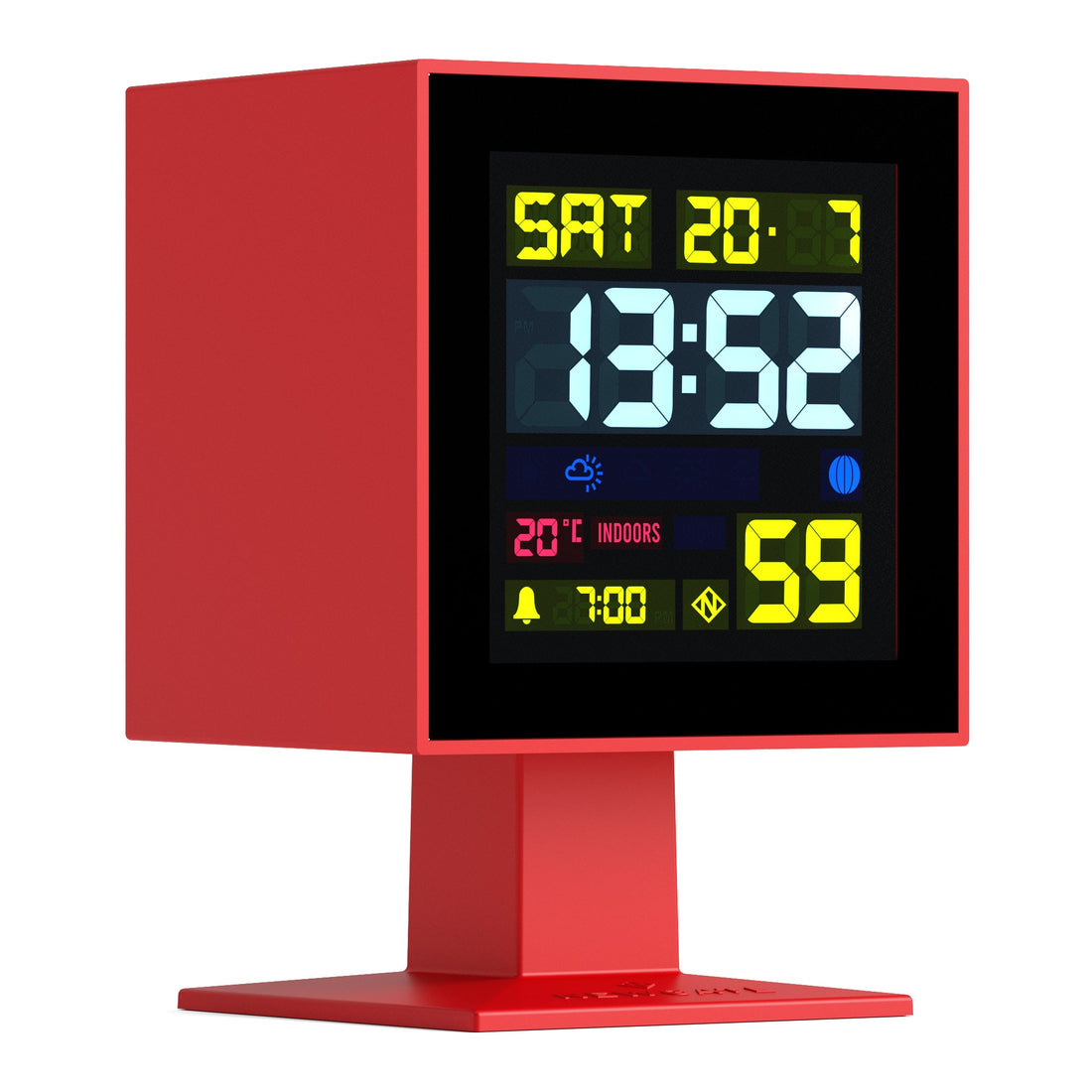 Newgate Monolith Lcd Alarm Clock Fire Engine Red-Home &amp; Garden &gt; Decor-PEROZ Accessories