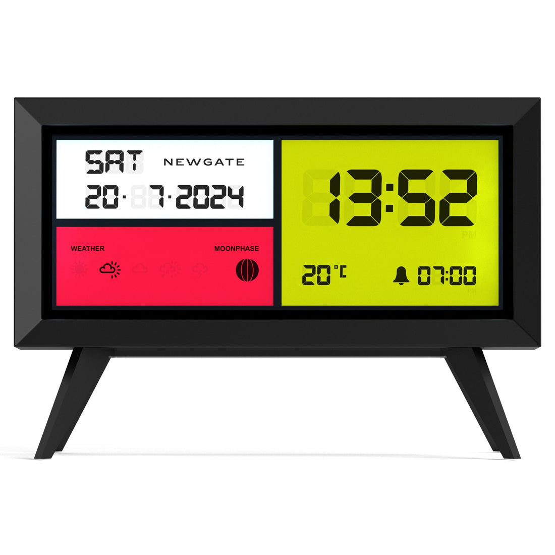 Newgate Spectronoma Lcd Alarm Clock Matte Black-Home &amp; Garden &gt; Decor-PEROZ Accessories