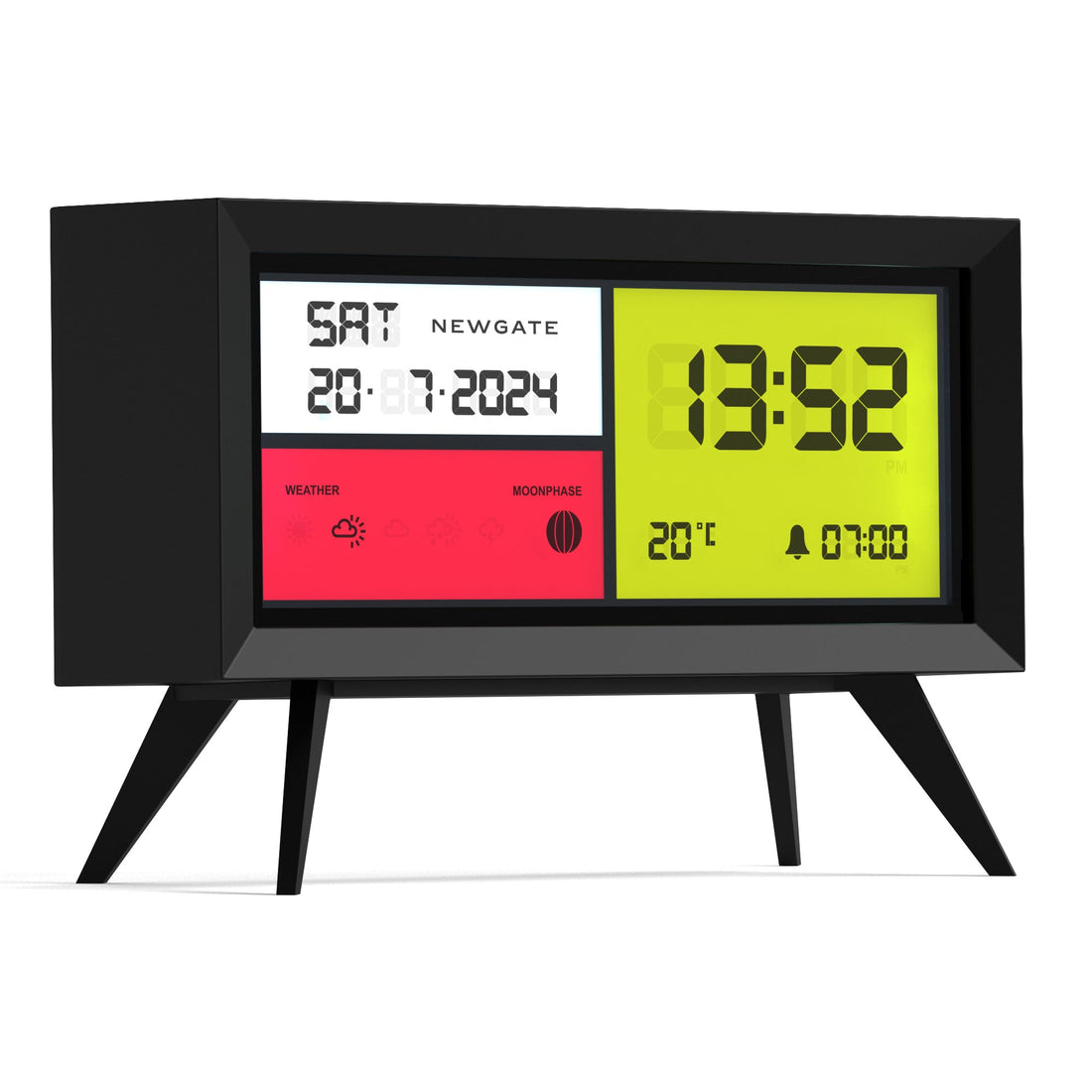 Newgate Spectronoma Lcd Alarm Clock Matte Black-Home &amp; Garden &gt; Decor-PEROZ Accessories