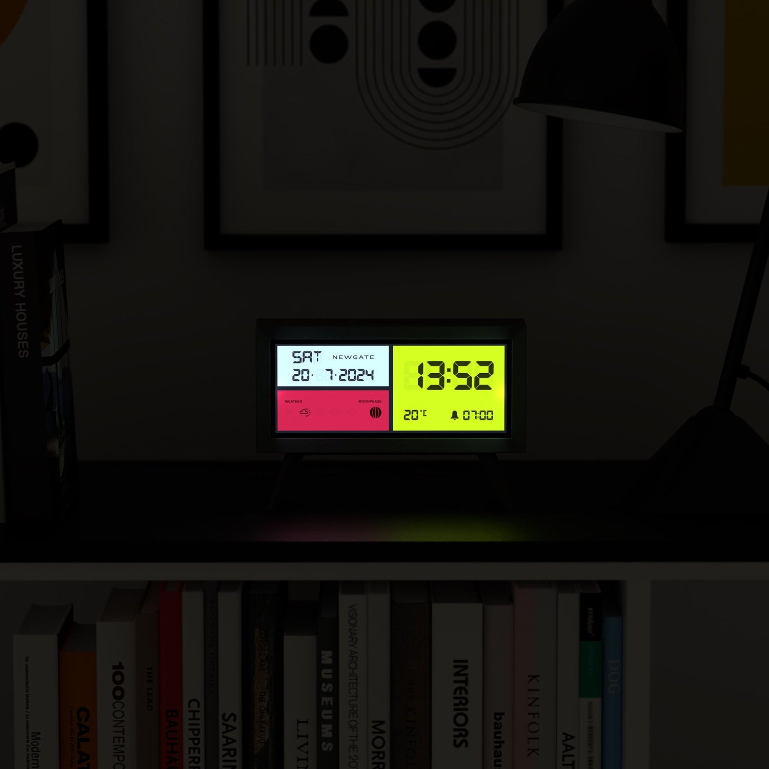 Newgate Spectronoma Lcd Alarm Clock Matte Black-Home &amp; Garden &gt; Decor-PEROZ Accessories