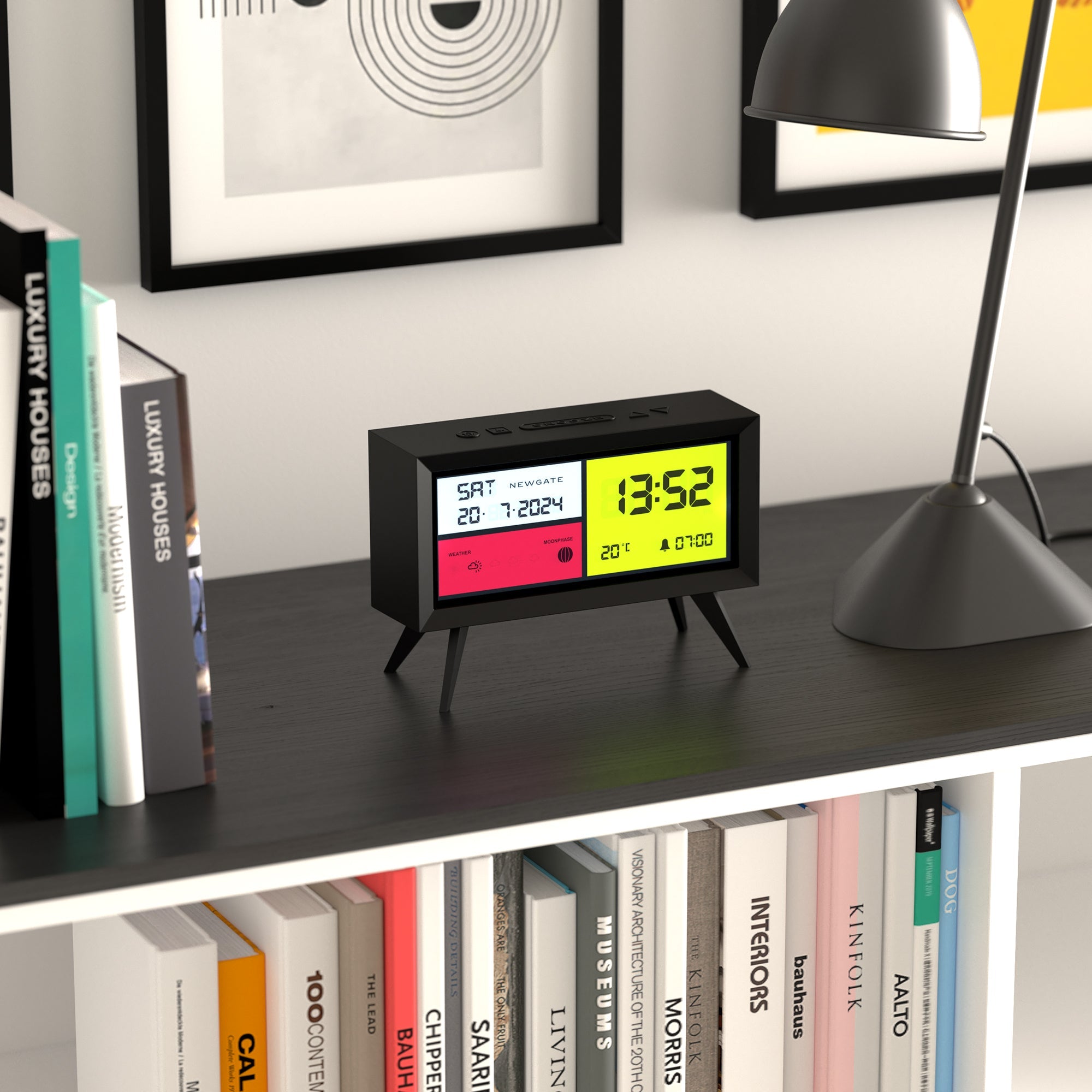Newgate Spectronoma Lcd Alarm Clock Matte Black-Home &amp; Garden &gt; Decor-PEROZ Accessories