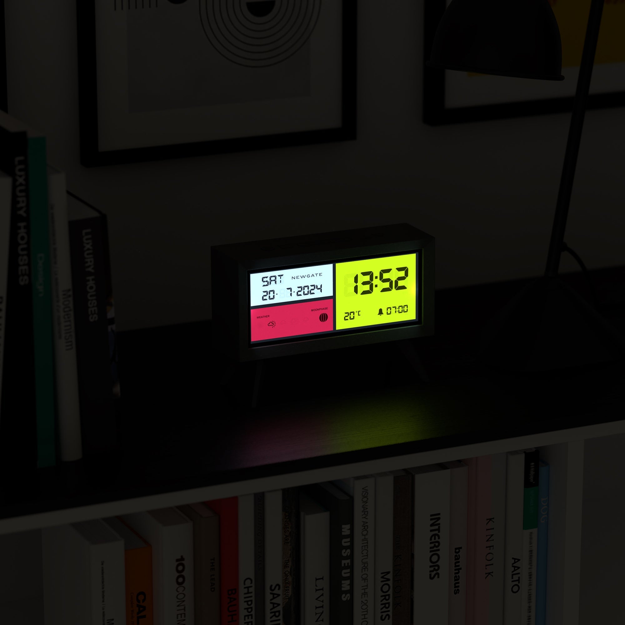 Newgate Spectronoma Lcd Alarm Clock Matte Black-Home &amp; Garden &gt; Decor-PEROZ Accessories