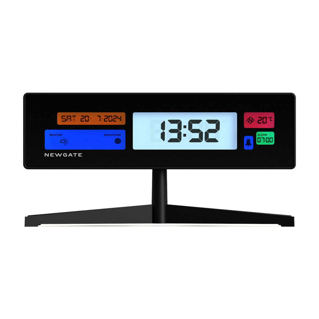 Newgate Supergenius Lcd Alarm Clock Matte Black-Home &amp; Garden &gt; Decor-PEROZ Accessories