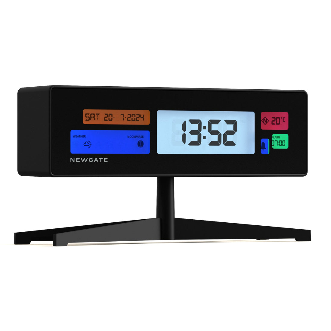 Newgate Supergenius Lcd Alarm Clock Matte Black-Home &amp; Garden &gt; Decor-PEROZ Accessories