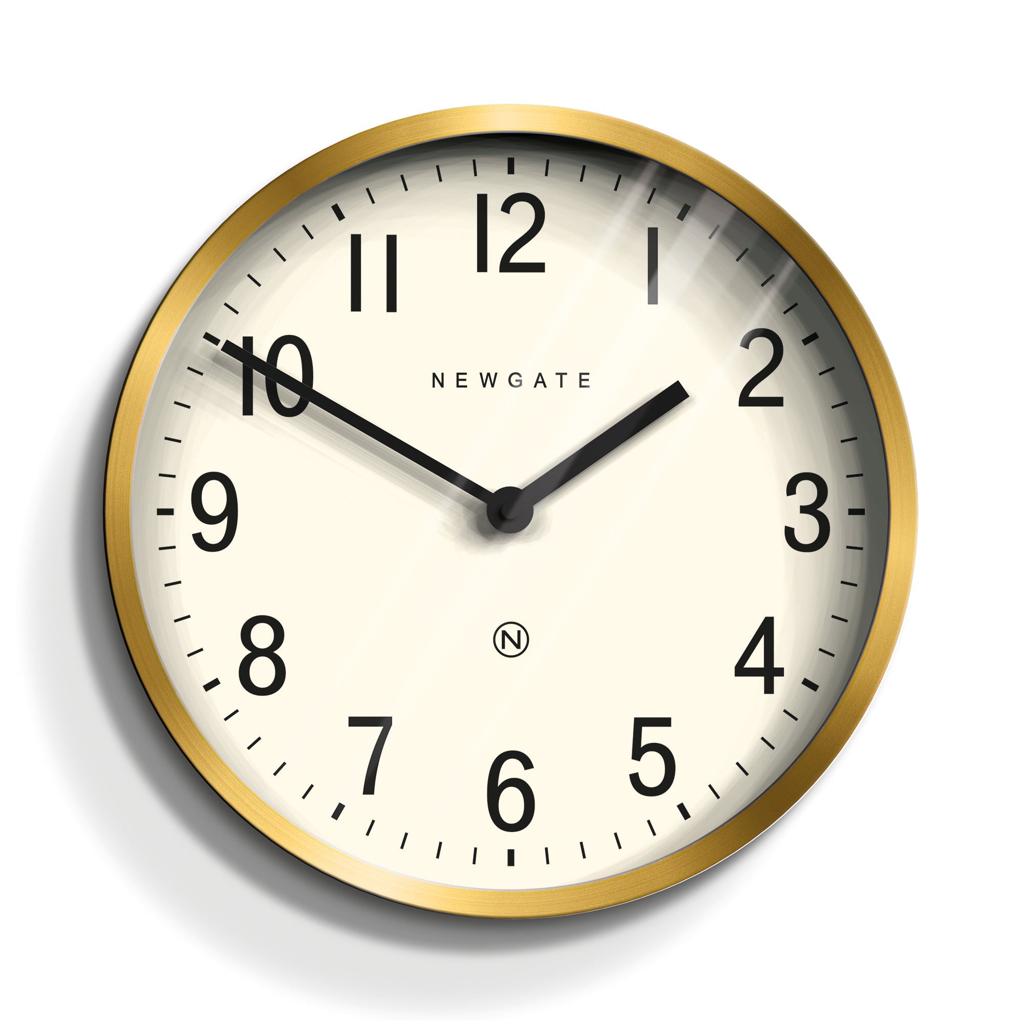 Newgate Master Edwards Clock Radial Brass-Home &amp; Garden &gt; Decor-PEROZ Accessories