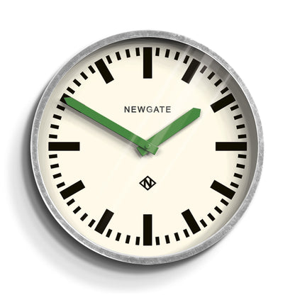 Newgate Luggage Wall Clock Galvanised Green Hands-Home &amp; Garden &gt; Decor-PEROZ Accessories