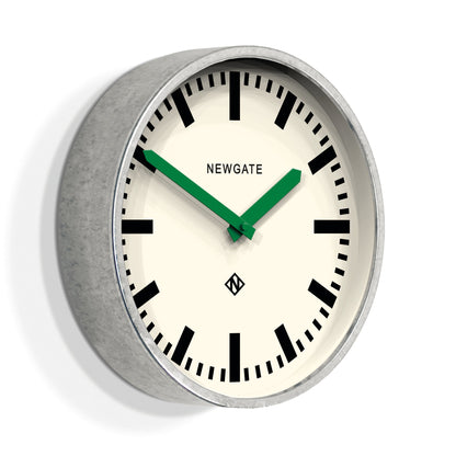 Newgate Luggage Wall Clock Galvanised Green Hands-Home &amp; Garden &gt; Decor-PEROZ Accessories