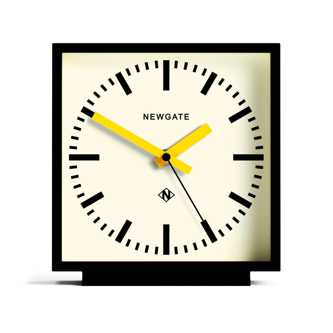 Newgate Amp Mantel Clock Black With Yellow Hands-Home &amp; Garden &gt; Decor-PEROZ Accessories