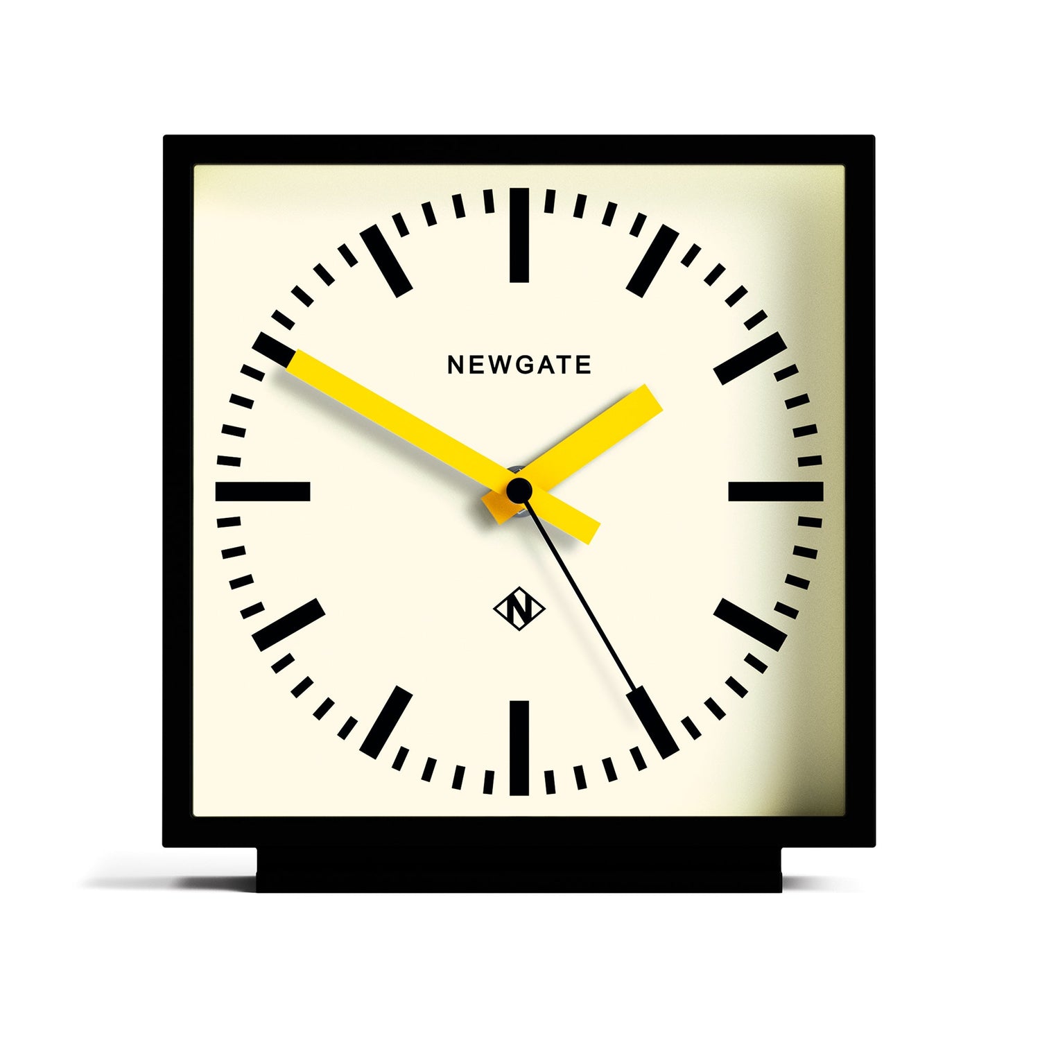 Newgate Amp Mantel Clock Black With Yellow Hands-Home &amp; Garden &gt; Decor-PEROZ Accessories