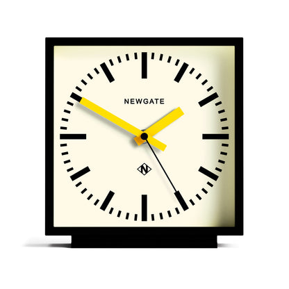 Newgate Amp Mantel Clock Black With Yellow Hands-Home &amp; Garden &gt; Decor-PEROZ Accessories