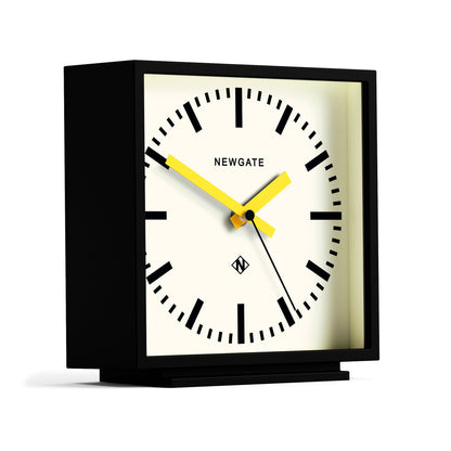 Newgate Amp Mantel Clock Black With Yellow Hands-Home &amp; Garden &gt; Decor-PEROZ Accessories