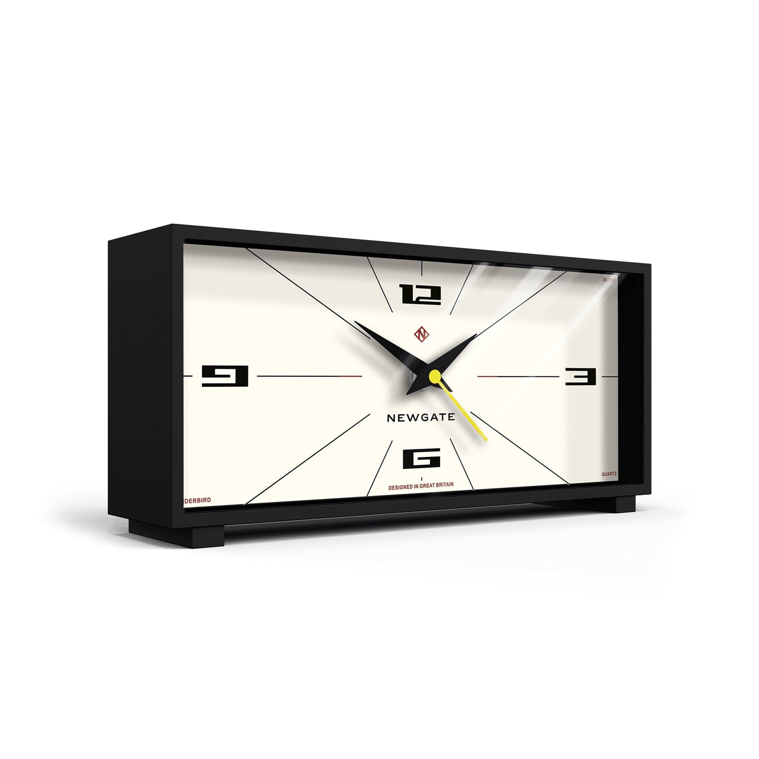 Newgate Thunderbird Mantel Clock Neutral Rocket Dial-Home &amp; Garden &gt; Home Office Accessories-PEROZ Accessories