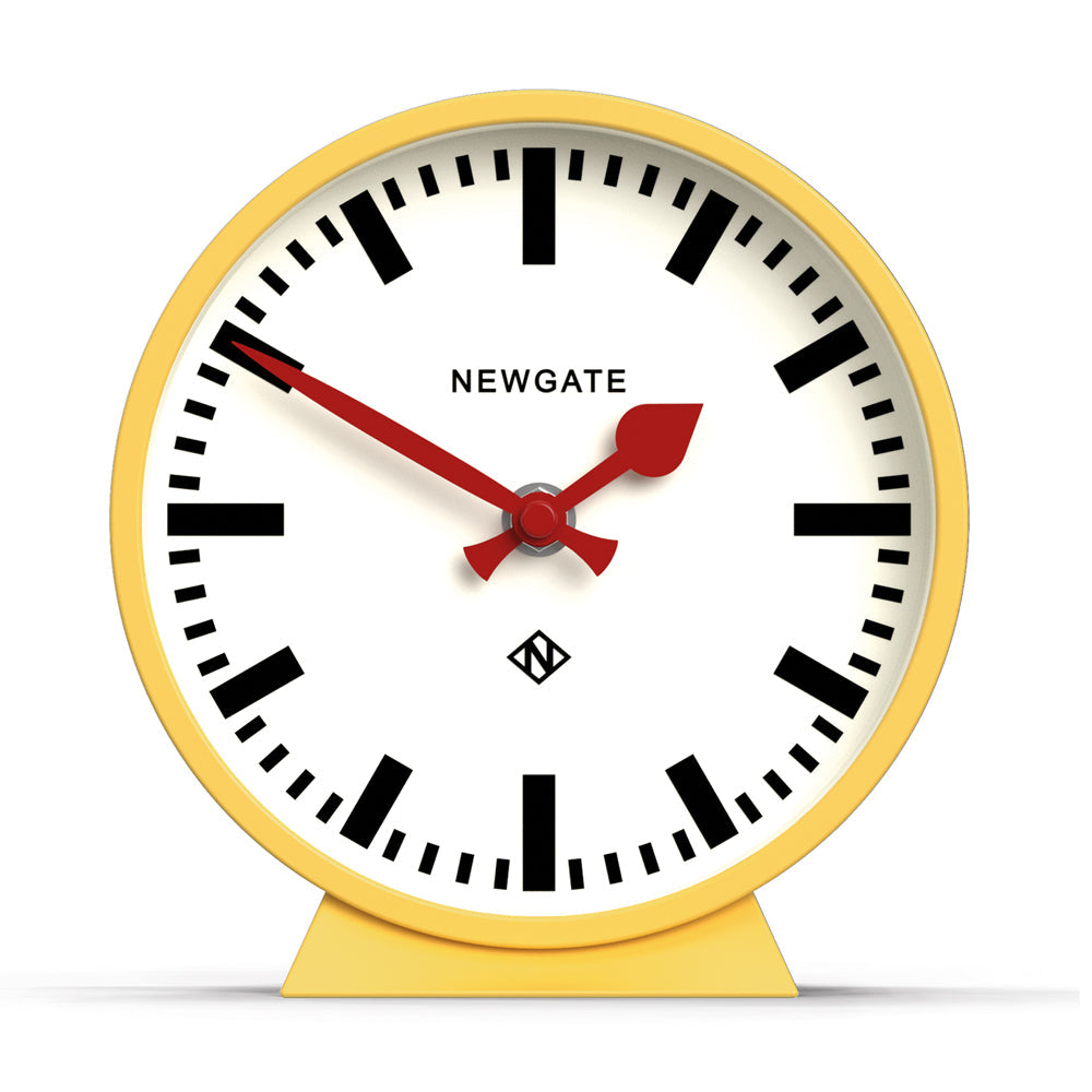 Newgate Railway Mantel Clock Cheeky Yellow-Home &amp; Garden &gt; Decor-PEROZ Accessories