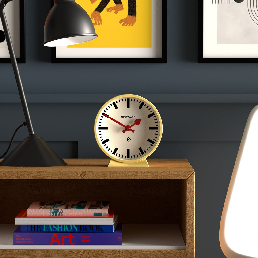 Newgate Railway Mantel Clock Cheeky Yellow-Home &amp; Garden &gt; Decor-PEROZ Accessories