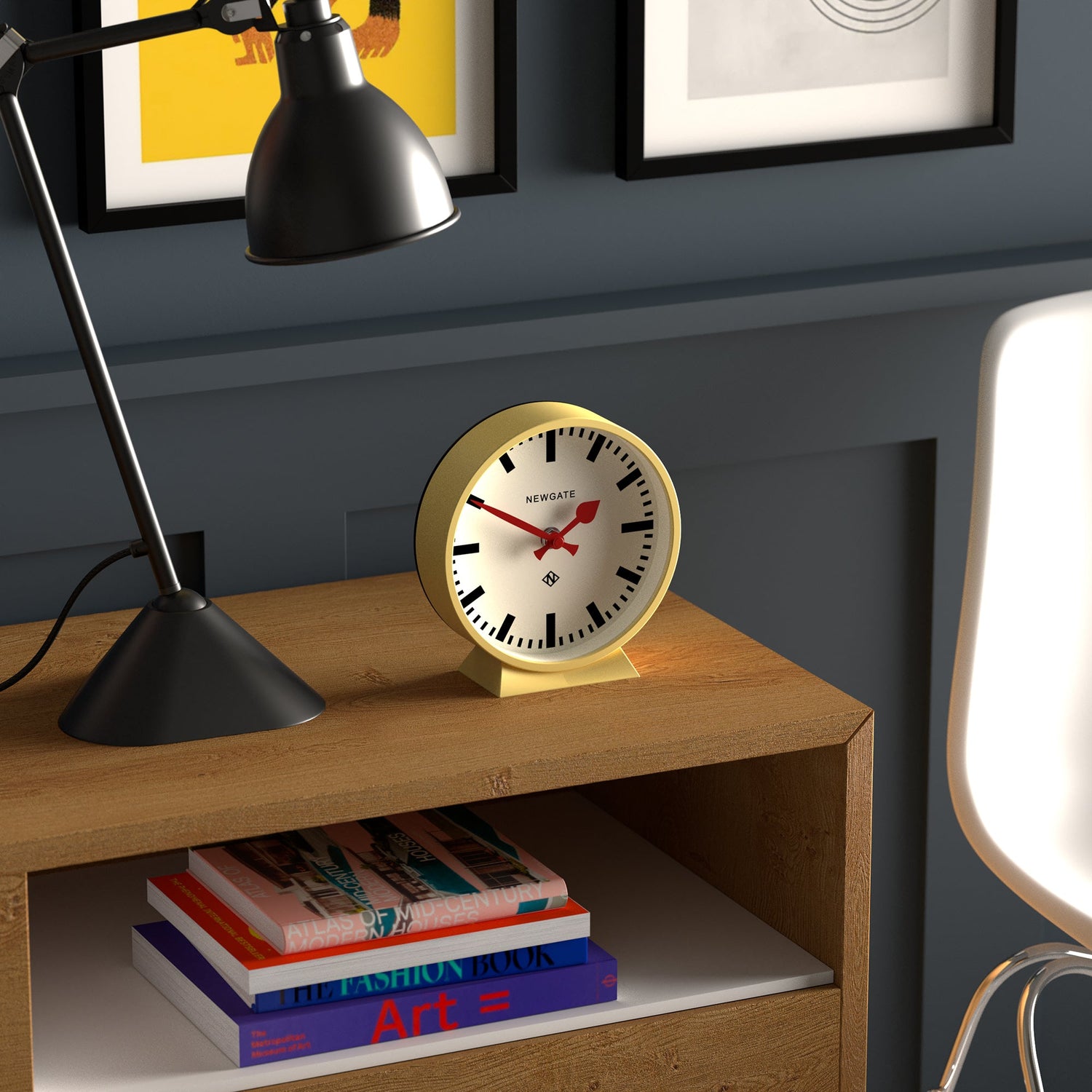 Newgate Railway Mantel Clock Cheeky Yellow-Home &amp; Garden &gt; Decor-PEROZ Accessories