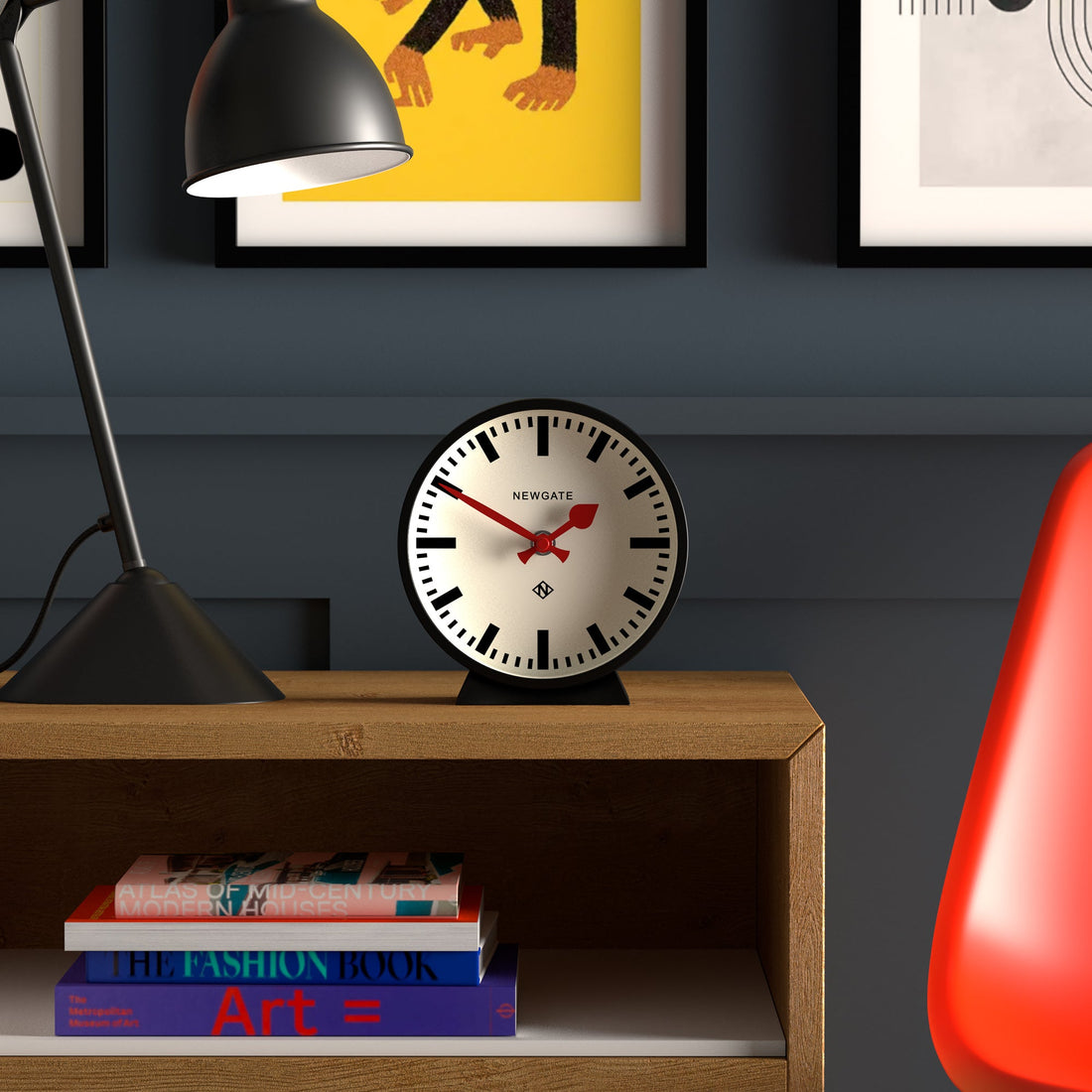 Newgate Railway Mantel Clock Cave Black-Home &amp; Garden &gt; Decor-PEROZ Accessories