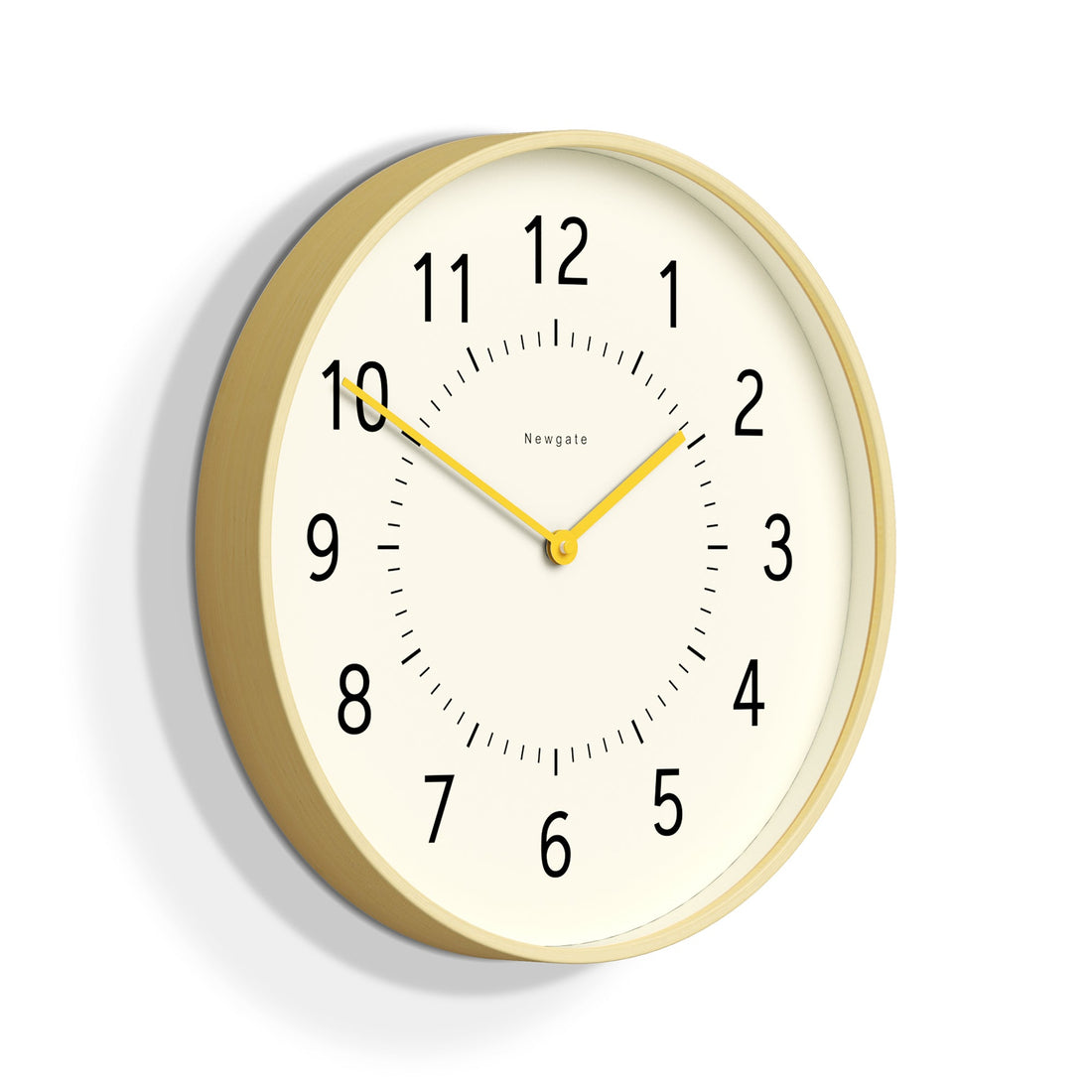 Newgate Monopoly Plywood Wall Clock With Yellow Hands-Home &amp; Garden &gt; Decor-PEROZ Accessories