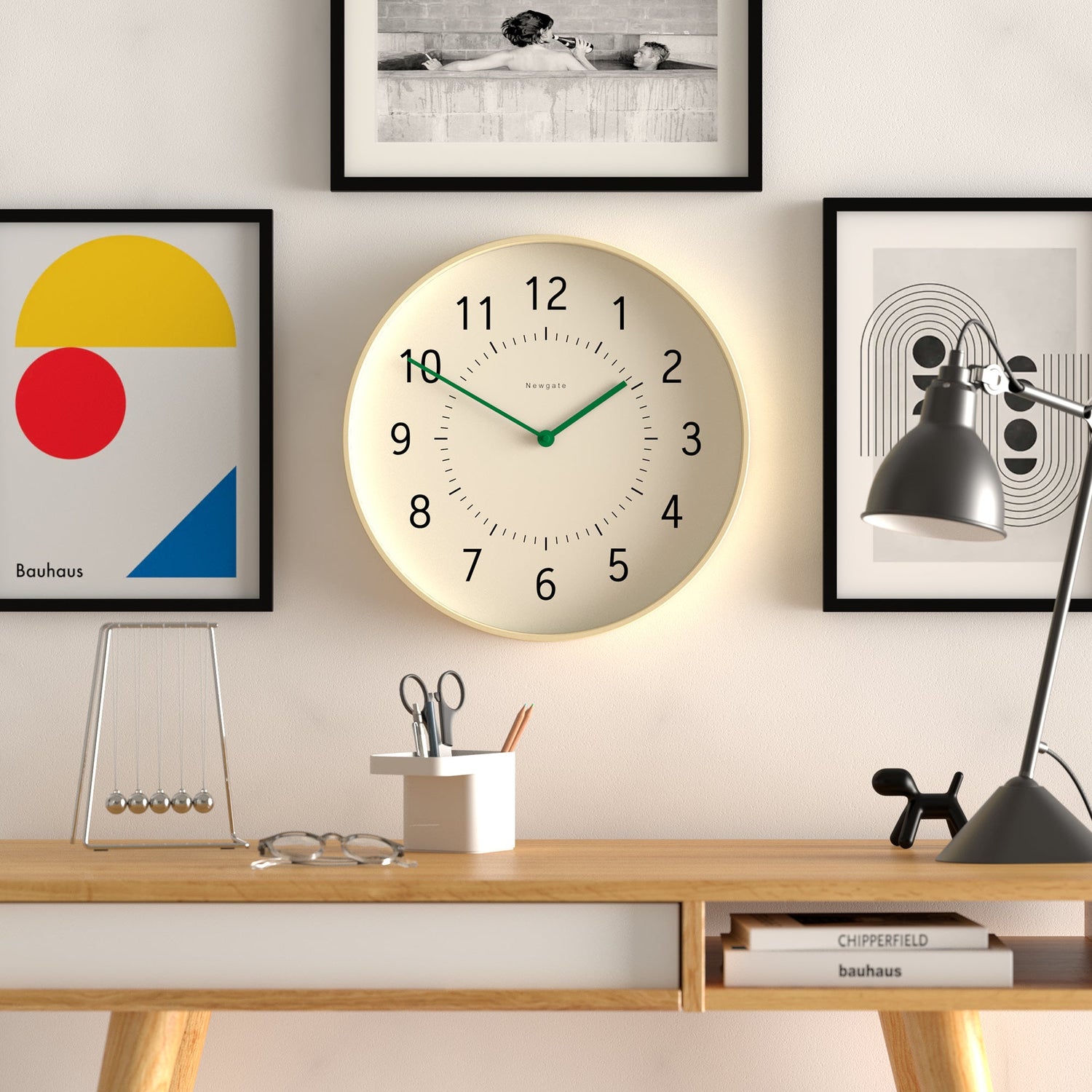 Newgate Monopoly Plywood Wall Clock With Green Hands-Home &amp; Garden &gt; Decor-PEROZ Accessories