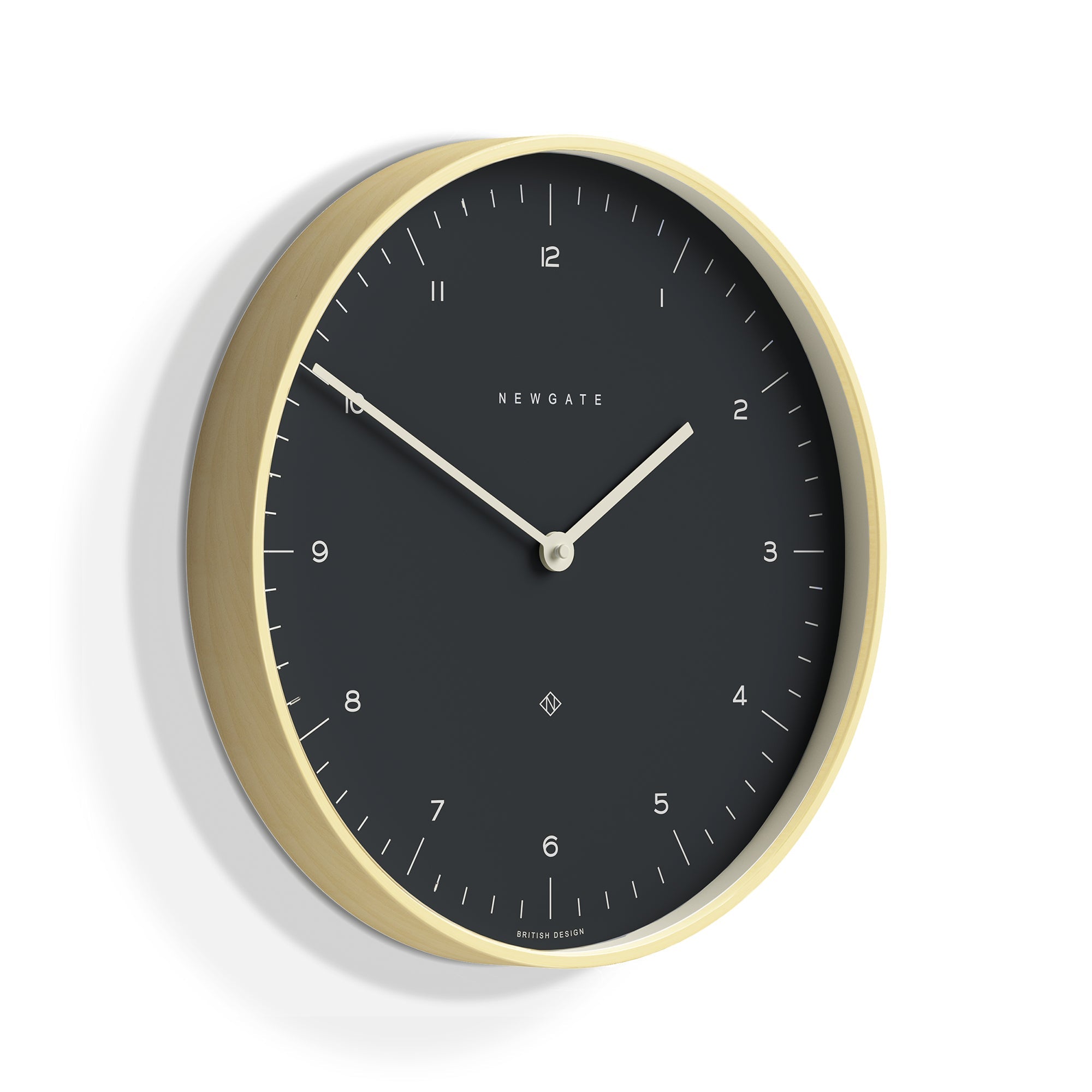 Newgate Mr Clarke Clock Pale Wood Oil Grey Dial-Home &amp; Garden &gt; Decor-PEROZ Accessories