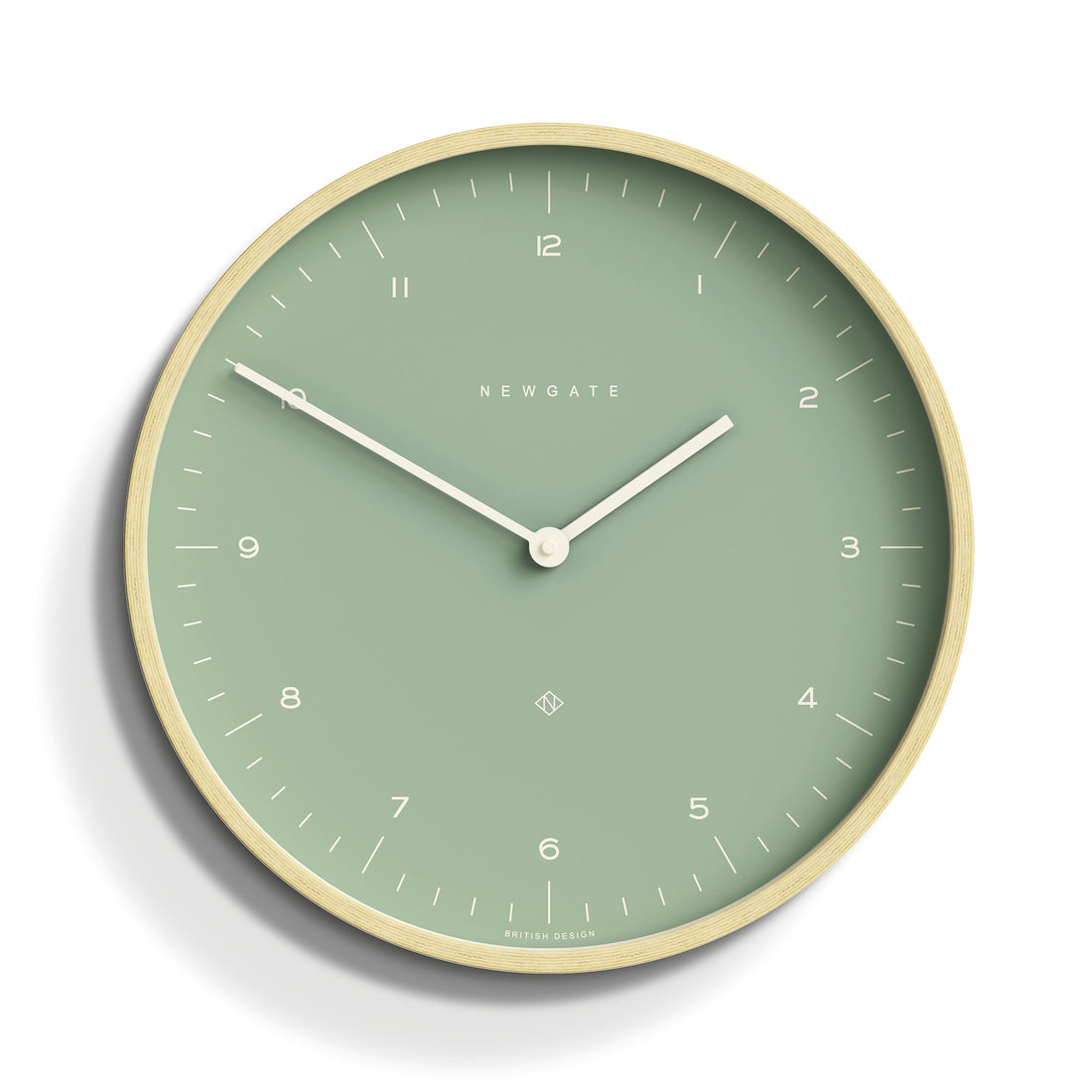 Newgate Mr Clarke Clock Pale Wood Bubble Green Dial 133-Home &amp; Garden &gt; Decor-PEROZ Accessories