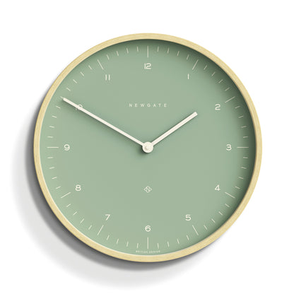 Newgate Mr Clarke Clock Pale Wood Bubble Green Dial 133-Home &amp; Garden &gt; Decor-PEROZ Accessories