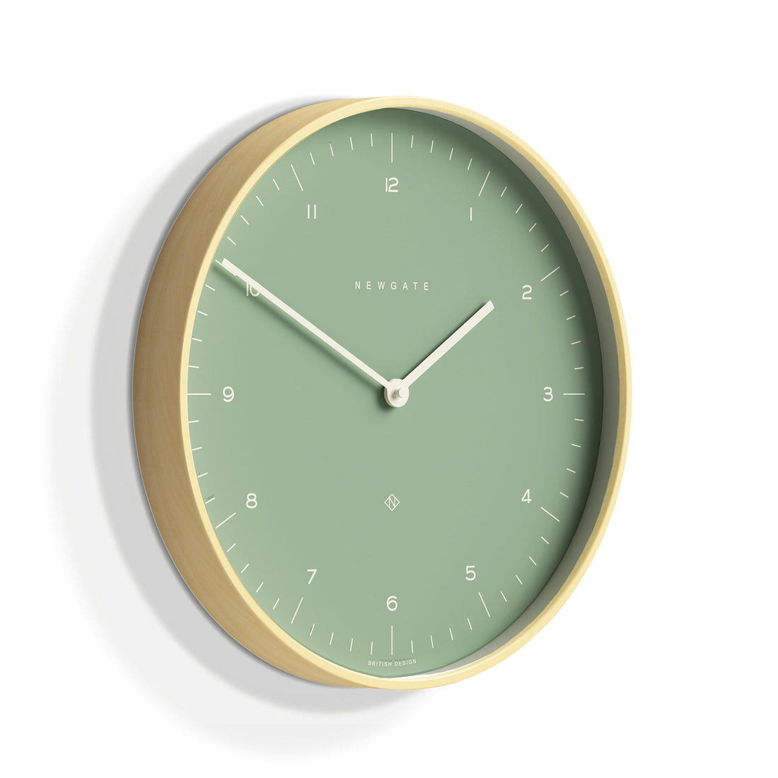 Newgate Mr Clarke Clock Pale Wood Bubble Green Dial 133-Home &amp; Garden &gt; Decor-PEROZ Accessories