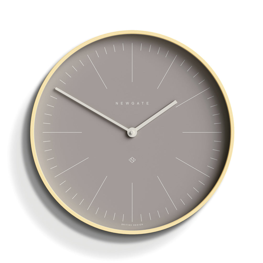 Newgate Mr Clarke Clock Pale Wood Clay Grey Dial-Home &amp; Garden &gt; Decor-PEROZ Accessories