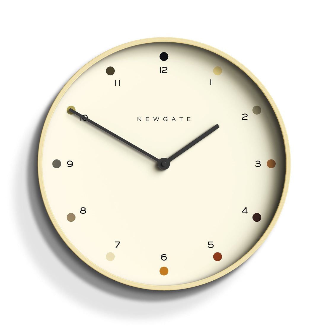 Newgate Mr Clarke Clock Pale Wood Dot Dial-Home &amp; Garden &gt; Decor-PEROZ Accessories