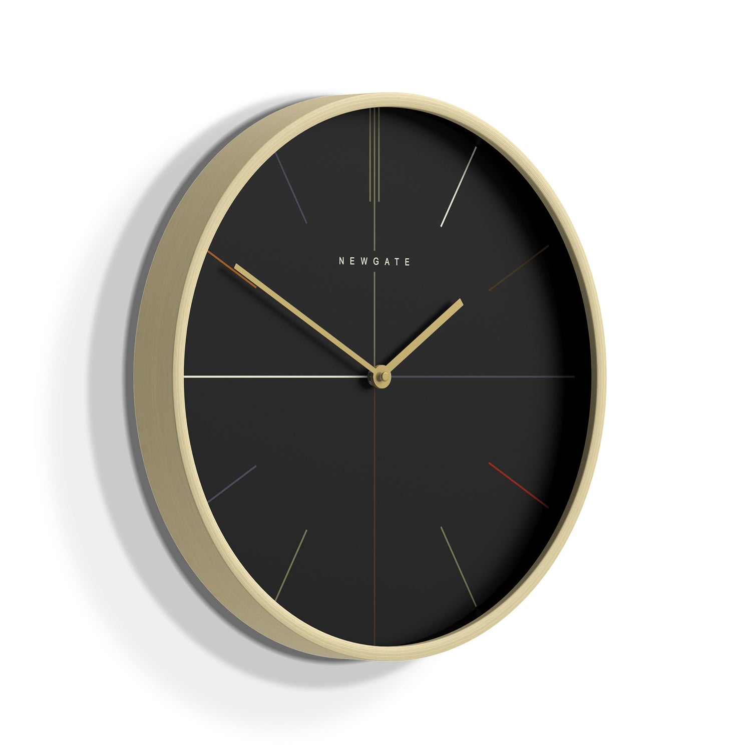 Newgate Mr Clarke Clock Pale Wood Reverse Hockey Dial-Home &amp; Garden &gt; Decor-PEROZ Accessories