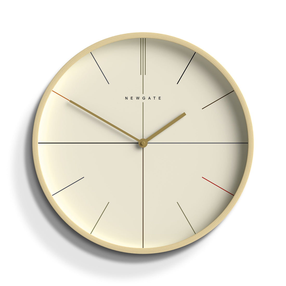 Newgate Mr Clarke Clock Pale Wood Hockey Dial-Home &amp; Garden &gt; Decor-PEROZ Accessories