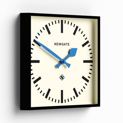Newgate Number Five Wall Clock Black Blue Hands-Home &amp; Garden &gt; Decor-PEROZ Accessories